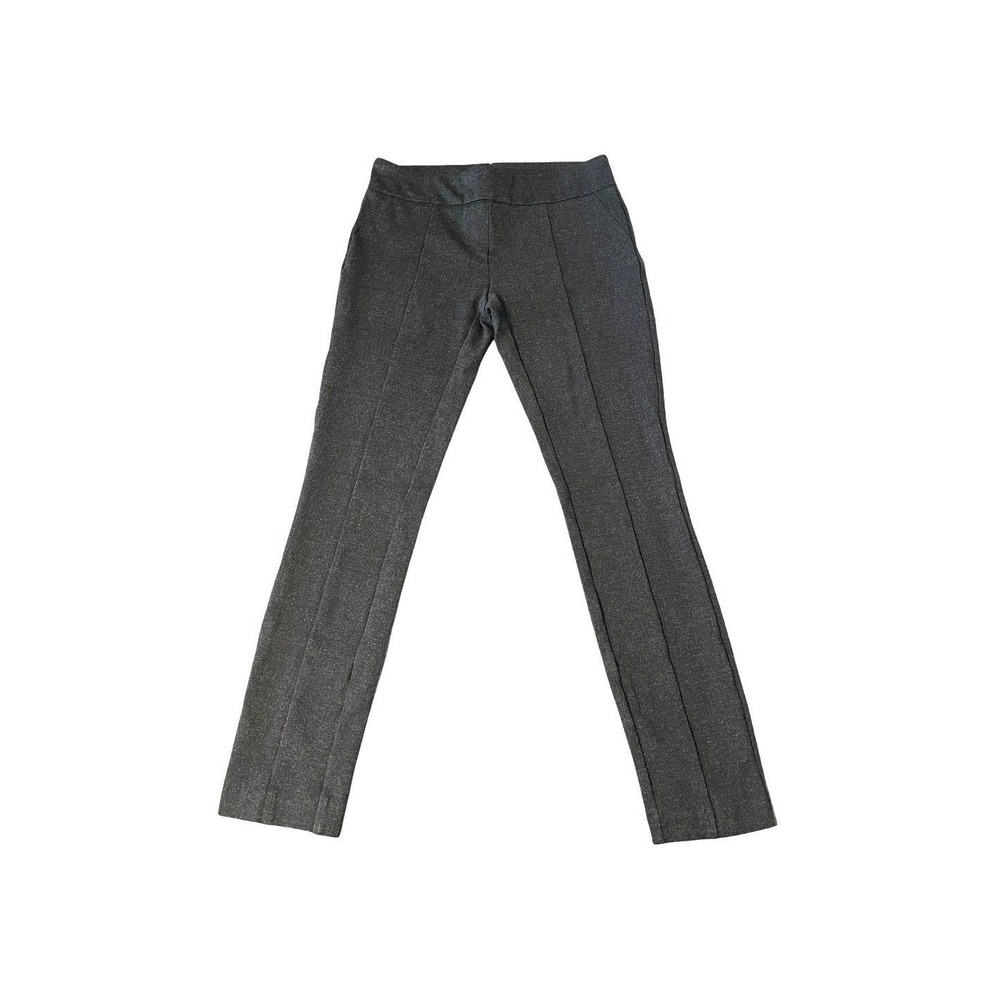 Hilary Radley Pull On Pants Womens S Black Textured Slim Ankle Stretch Workwear